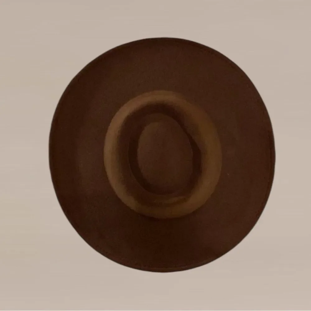 Chocolate Brown Wide Brim Rancher Fedora Hat M/L NWT